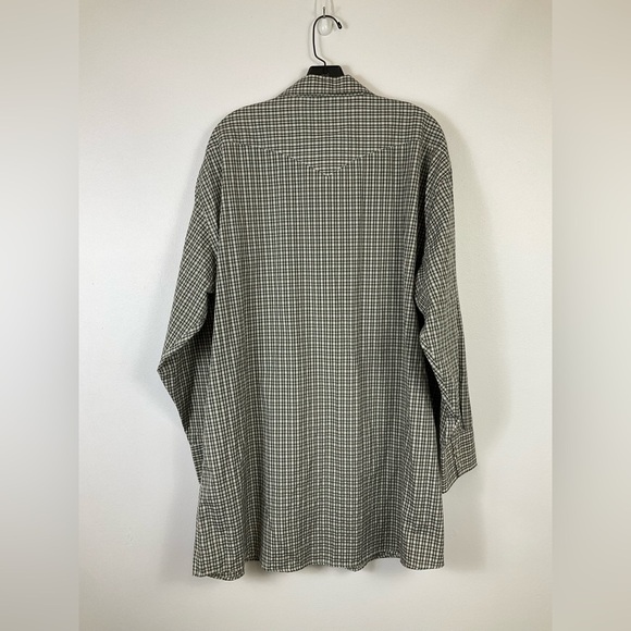 PANHANDLE SLIM Men's Green Western Pearl Snap Rodeo Plaid Shirt, sz 18 x 35 - Picture 4 of 8